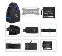 SALALIS sac de voyage pour siège d'auto Sac à dos de siège de voiture pour voyage en avion, sac de rangement jeux landau Noir