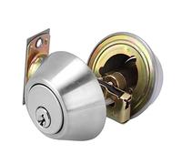 SALALIS Serrure à Pêne Dormant à Double Cylindre avec clé des Deux Côtés en Acier Inoxydable Durable pour Porte en Bois, Haute sécurité pour Portes Avant et Arrière, Construction en Acier Inoxydable