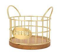 SALALIS Support de Cage à Dosettes de café, Base en Métal et Bois Robuste, Stockage de Capsules de café pour la Cuisine à Domicile