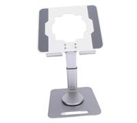 SALALIS Support de Tablette Pliant Réglable en Alliage D'aluminium, Support Pivotant pour Dessiner des Appels Vidéo, Portable 6,3x5,9 Pouces (Argent)