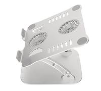 SALALIS Support D'ordinateur Portable en Alliage D'aluminium, Support de Refroidissement Stable pour de Longues Heures de Travail, adapté aux Ordinateurs Portables de 10 à 17,3 Pouces (Argent)