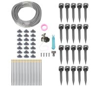 SALALIS Système D'arrosage de Jardin avec Buses Réglables pour Serre de Pelouse, Kit D'irrigation Goutte à Goutte pour Grandes Zones de Jardin, Tuyau en PVC de 82 Pieds