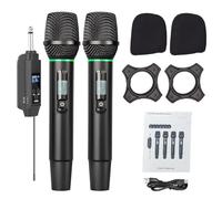 SALALIS Système de Microphone sans Fil Portable, Micro Portable UHF pour Cinéma Maison, événements karaoké, Chant, Compact, 1 unité (1 à 2)