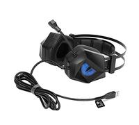 SALALIS TAIDU - Casque de Jeu Compétitif Filaire sur L'oreille, Stéréo, Réduction du Bruit, pour PC et Jeux, Bleu givré