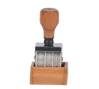 SALALIS Tampon de Date en Bois Vintage avec Sceau Transparent pour Décoration Artistique de Scrapbooking, Année, Mois, Jour, Tampon de Roue pour Bureau, école, Usage Domestique