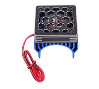 SALALIS Ventilateur de Voiture RC avec Couvercle en Métal, Bleu, 28000 Tr/min, Solution de Refroidissement Puissante pour Voitures RC 1/8 1/10, Conception en Alliage D'aluminium