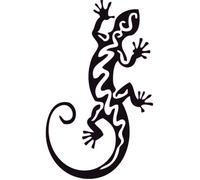 Salamandre autocollant sticker adhésif couleur lézard (Couleur de fond: noir - Taille: 40 cm)