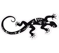 Salamandre bretonne Bretagne Breizh autocollant sticker détail breton triskèle moucheture d'hermine (Noir, 25 cm)
