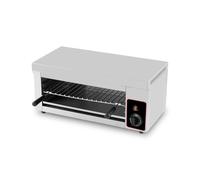 Salamandre Électrique Professionnelle - 2 kW - Température 0-300°C - Compacte et Robuste - Idéal pour Griller, Gratiner et Réchauffer - Cuisine en Acier Inoxydable avec Minuterie