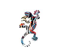 Salamandre Magnet Noir Multicolore MODELE Unique en RESINE