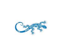 salamandre maori Lizard logo 652 autocollant sticker - Taille : 8 cm - Couleur : bleu foncé