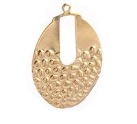 SALAN 10 Pièces Boucles d'oreilles Ovales en Laiton Brut Charmes Pendentifs Martelés Boucles d'oreilles pour Femmes Accessoires De Fabrication De Bijoux Collier À Bricoler Soi-même Recherche