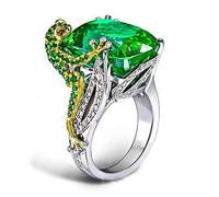 SALAN Bagues De Brouillard Araignées Uniques pour Femmes Shinycrystals Pierre Animal Silver Color Anneaux Femelle Anel Accessoires