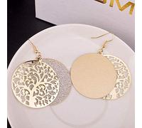 SALAN Bijoux De Mode Arbre De La Vie Ronde Creuse Épouse Boucles d'oreilles pour Femmes Longues Boucles d'oreilles Conçoit des Bijoux Fins