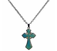 SALAN Collier D'humeur Vintage Contrôle De La Température Changement De Couleur Pendentif Croix Colliers en Acier Inoxydable Chaîne Collier Femmes