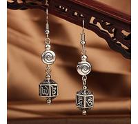 SALAN Ethnique Nouvelles Boucles d'oreilles Longues du Népal Antiques, Pierres Naturelles, Vintage pour Femmes