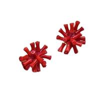 SALAN Naturel Mer Rouge Bambou Corail 925 en Argent Sterling À La Main Boucles d'oreilles pour Les Femmes De Noce De Luxe Bijoux