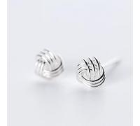 SALAN Nouvelles Belles Boucles d'oreilles Nouées pour Les Femmes en Argent Sterling 925 Anti-allergie Quatre Tailles Broche d'oreille Bijoux Fins Cadeau