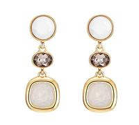 SALAN sans Pince De Piercing sur Boucles d'oreilles Longues Pinces À Oreilles Géométriques pour Femmes Wedding Strass Couleur Or Couleur Boucle d'oreille