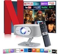 Salange Vidéoprojecteur,Compatible avec Netflix,1080P natif Prend en Charge Le Projecteur 4K, avec WiFi et Bluetooth 5.2 Mise au Point électronique & Correction Automatique Utilisation en Un clic