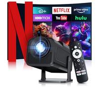 Salange Vidéoprojecteur,Compatible avec Netflix,Mini projecteur 4k Home Cinema Pris en Charge, Mobile Retroprojecteur Intelligent pour Home Cinema/Extérieur, Portable avec WiFi 5G et BT5.3