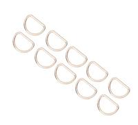 Salaty Anneaux en D Polyvalents de 15 mm, Anneau en D en métal léger et Portable, pour Sac à vêtements, Sangle de Ceinture, Accessoires de Bricolage à la Main(15mm Inner Diameter Gold)