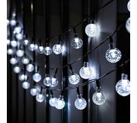 Salcar 10m 40 LED boule guirlande lumineuse solaire éclairage extérieur jardin fête étanche IP44 décoration de Noël, blanc froid