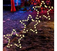 SALCAR 2 m Pentacle Guirlande Lumineuse de Noël, 90 LED Avec 3 Bâton de Mise à la Terre Éclairage de Noël Décoration Adaptée à la Fête, au Mariage (Blanc Chaud)