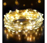 Salcar 20m 200 LED Guirlande lumineuse solaire, IP44 guirlande lumineuse extérieure étanche, convient pour jardin, Noël, mariage, décoration de fête, blanc chaud