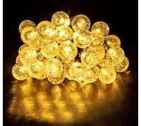 SALCAR 60 LED 15M Guirlande lumineuse solaire extérieure, USB & Modes de charge solaire, 8 modes, IP44 Guirlande lumineuse sphérique étanche, Convient pour jardin, terrasse,mariage
