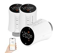 SALCAR 706W Thermostat de Radiateur Sans Passerelle Requise Lot de 3 | Tête Thermostatique de Chauffage Wi-Fi Économe en Énergie Commande Intelligente Compatible avec Amazon Alexa et Google Home