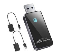 SALCAR Adaptateur sans fil pour Android Auto - Mise à niveau 2025 - Dongle USB Android sans fil avec WiFi double bande - Stable et sans interruption - Compatible avec Android 11 ou supérieur et