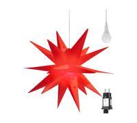 SALCAR Étoile lumineuse de Noël LED 3D pliable - Rouge