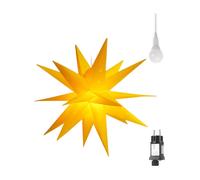 SALCAR Étoile Lumineuse Jaune 3D avec Lumière LED Jaune Chaude, Lumière D'étoile Pliable pour La Décoration de Noël de Fenêtre et de Maison