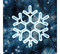 SALCAR Flocon de neige lumineux néon, 40 cm, panneau LED, guirlande lumineuse décorative pour Noël