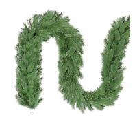 SALCAR Guirlande de Noël Artificielle 3m, Girlande de Sapin Naturelle Verte, 80% PE, Décoration DIY pour Noël, Flexible et Réaliste