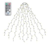SALCAR Guirlande Lumineuse 250 LEDs pour Sapin de Noêl avec Télécommande, 1,5m x 10 exterieur Etanche Guirlande LED Sapin Décoration (0,9-1,5m sapin) pour Décoration Noël, Fête, Jardin