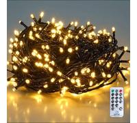 SALCAR Guirlande Lumineuse 40 M 640 LED Sapin de Noël, 31 V Éclairage Sapin de Noël Extérieur avec Télécommande, Guirlande Lumineuse Étanche avec 8 Modes et Mémoire, Blanc Chaud