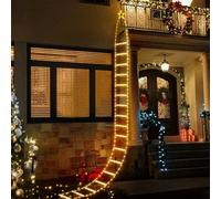 SALCAR Guirlande Lumineuse Échelle de Noël LED 3m, 260 LEDs avec 8 Modes Timer et Mémoire, Décoration Étanche IP44 pour Intérieur Extérieur Arbre de Noël Fenêtre, Blanc Chaud