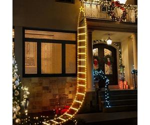 SALCAR Guirlande Lumineuse Échelle de Noël LED 3m, 260 LEDs avec 8 Modes Timer et Mémoire, Décoration Étanche IP44 pour Intérieur Extérieur Arbre de Noël Fenêtre, Blanc Chaud