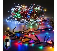 SALCAR Guirlande Lumineuse LED à Grappes 10m 1000 LEDs, Guirlande Extérieur avec 8 Modes et Mémoire, IP44 Imperméable pour Noël, Intérieur, Extérieur, Jardin, Mariage, Multicolore