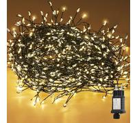 SALCAR Guirlande Lumineuse LED à Grappes pour Arbre de Noël, 15m 600 LEDs Éclairage de Noël avec 8 Modes, Imperméable IP44 Guirlande à Grappes pour Intérieur Extérieur Jardin Mariage, Blanc Chaud