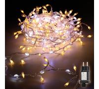 SALCAR Guirlande Lumineuse LED Extérieur 3m 160 LEDs, Lumière Blanc Chaud & Blanc Froid avec 14 Modes, Éclairage Noël Imperméable pour Balcon Jardin Fête Mariage Décoration