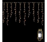 SALCAR Guirlande Lumineuse LED Pluie Glacée Extérieure 2M 80 LED, Rideau Lumineux Intérieur Noël avec 8 Modes d'Éclairage et Fonction Mémoire, Éclairage de Noël Extérieur Étanche, Blanc Chaud