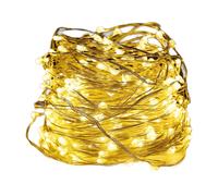 SALCAR Guirlande Lumineuse Noël à 10M 100 LED et à piles en fil de cuivre pour éclairage intérieur et extérieur, chambre, décoration de mariage, fête, décoration d'arbre (Blanc chaud)