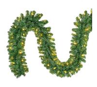SALCAR Guirlande Sapin Artificiel, 3m Guirlande Noel Sapin Lumineuse pour Cheminées Escaliers Décorés, 100 LED, Exterieur avec Interieur