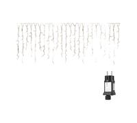SALCAR Guirlande Stalactite Exterieur, 5M 200 LED Rideau Lumineux Noel vec 8 Modes et Minuterie, IP44 étanche Guirlande Lumineuse Exterieur pour Fenêtre, Balcon, Jardin, Toit, Blanc Chaud
