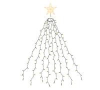 SALCAR La chaîne lumineuse lancée par sapin de Noël est équipée de 8 guirlandes. La chaîne lumineuse est livrée avec un anneau et une étoile à 10 LED sur le dessus. à convient à l'arbre de Noël