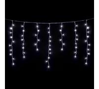SALCAR Rideau Lumineux Noel Exterieur, 2M 80 LED Guirlande Lumineuse vec 8 Modes et Minuterie, Guirlande Stalactite Exterieur IP44 étanche pour Fenêtre, Balcon, Jardin, Toit, Blanc Froid