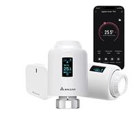 SALCAR Tête Thermostatique Connectée et Intelligente Compatible avec Le Amazon Alexa & Google Assistant Thermostat de Radiateur Tuya ZigBee (Passerelle & 2 TRVs)